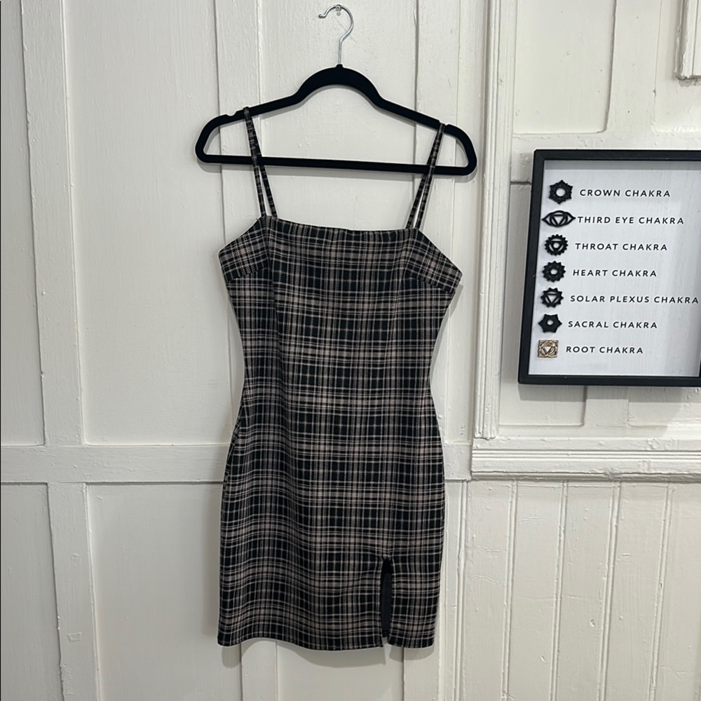 Plaid Spaghetti Strap Dress